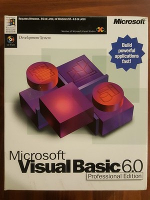 Microsoft Visual Basic 6.0 Professional Pro 6 203-00490 RETAIL BOX