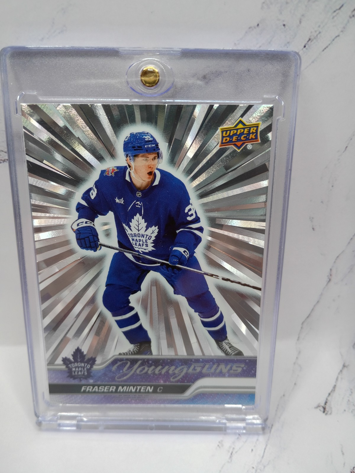 2023-24 Upper Deck Series 2 - Young Guns Fraser Minten #482 Outburst (RC)