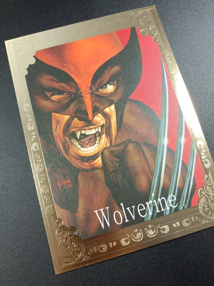 # /99 Wolverine Gold Canvas 5x7 Marvel Masterpieces XL 2024 Oversized Comic Card - Image 3 of 4