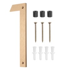 10" Gold Number 1 Modern House Numbers OFFICE HOTEL Address Number with Nail Kit