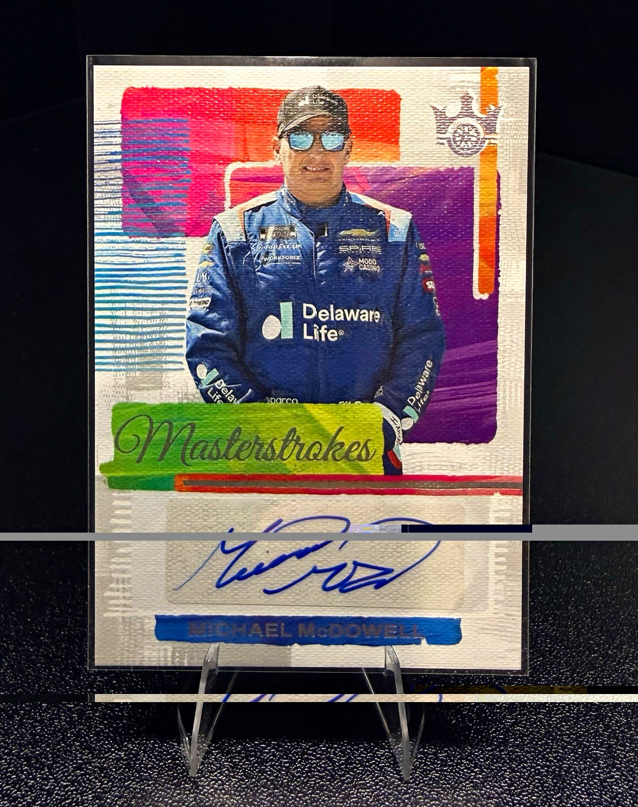 Panini 2026 Track Kings Racing Michael McDowell Masterstrokes Auto MS-MM 45/49