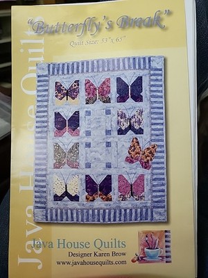 Quilt Pattern: ''Butterfly s Break'' by Java House Quilts Karen Brow
