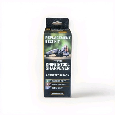 Work Sharp Knife & Tool Sharpener Coarse, Medium, Fine Grit Replacement Belt Kit