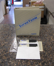 Vintage SuperTerm 1983 Manual and Software 5.25" Disks by Midwest Micro - JD508