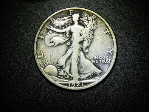 1921-S Walking Liberty Half Dollar! Seldom Seen Key-Date VF+++ Condition!...