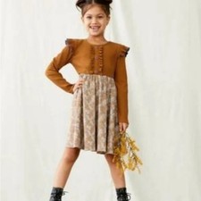 Matilda Jane Mustard Floral Dress 2T
