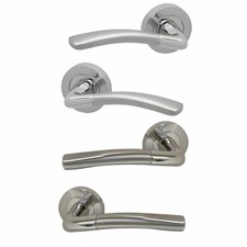 UAP Ripon Internal Door Handles Pair with Round Rose in Dual Finish
