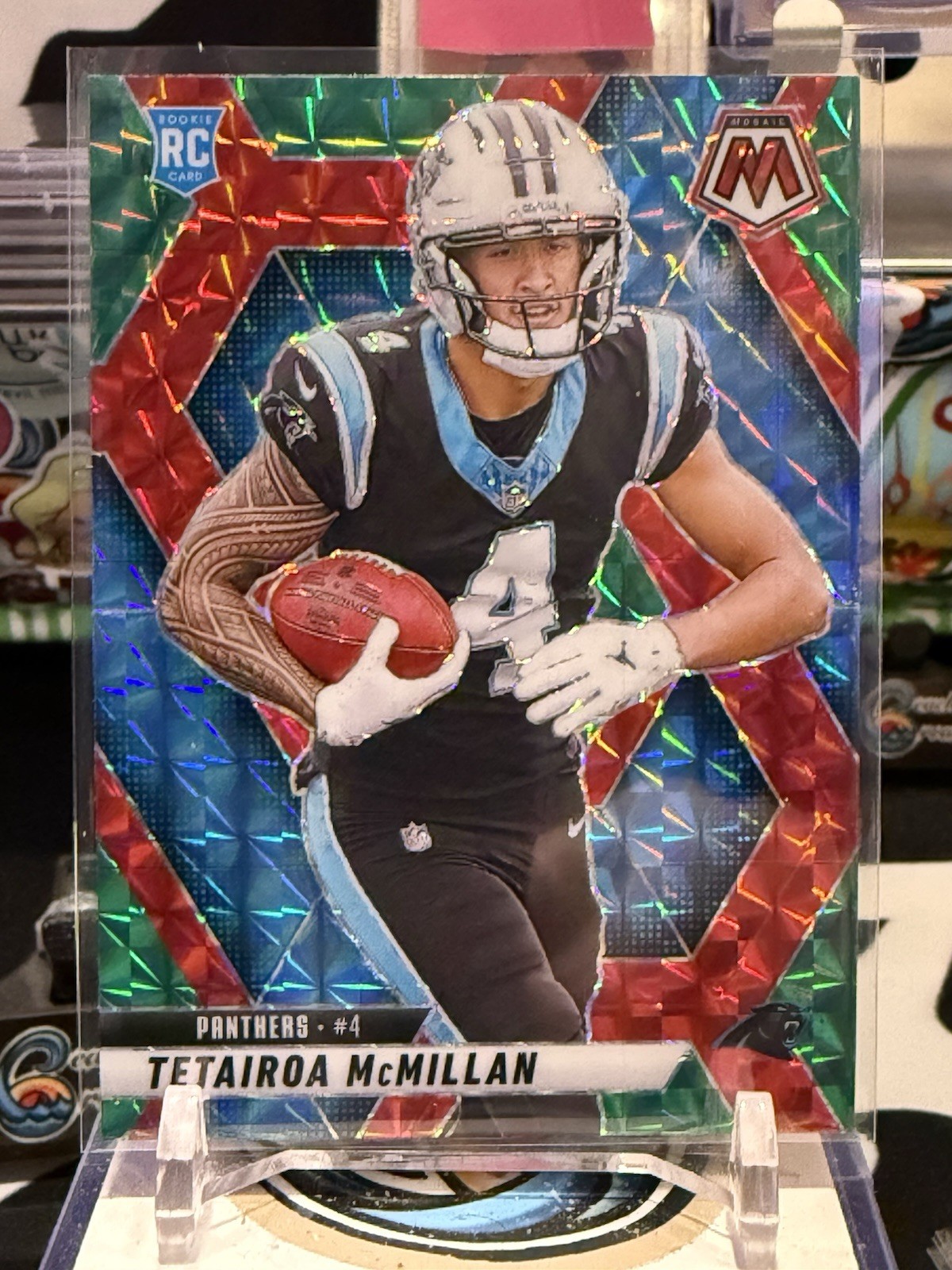 2025 Mosaic Tetairoa McMillan Rookies RC Choice Red & Green Prizm #309 TZ
