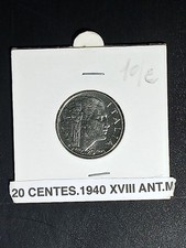 MONETA REGNO ITALIA 1940  NON MAGNETICA 20 CENTESIMI XVIII