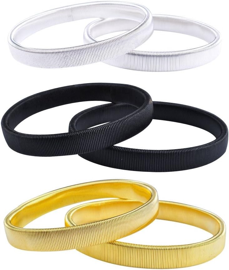 Long Sleeve Shirt Holder (3 Pairs) Anti-Slip Metal Garter Armbands | Keeps Cuff