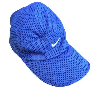 VINTAGE Nike Hat Cap Blue 7 Panel Tailwind Mesh Running Golf Dri Fit Y2K 90 s