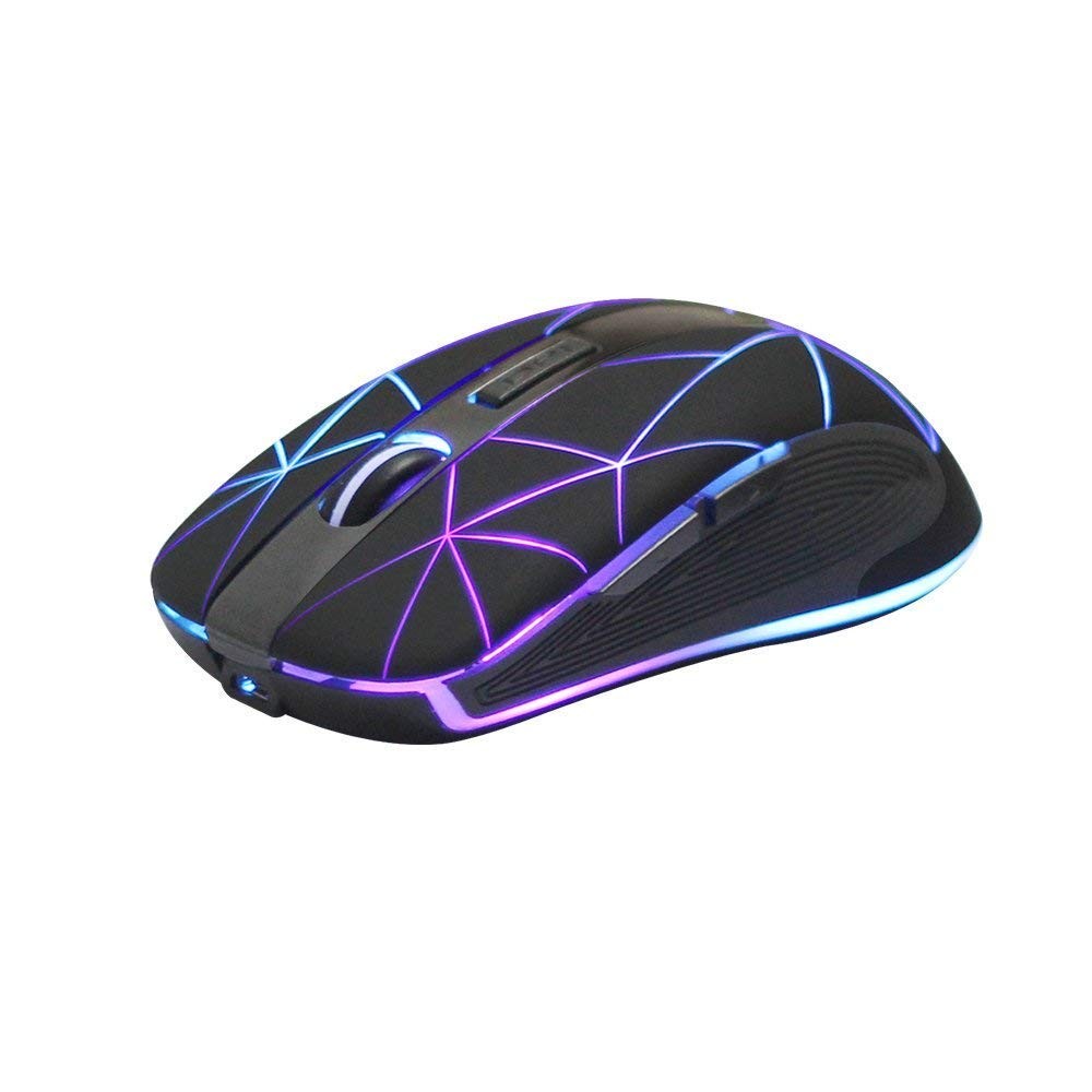 Rii RM200 Wireless Mouse,Rechargeable Gaming Mouse with 2.4G Wireless, black