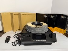 Vintage Kodak Carousel 4400 Slide Projector w/ 6 Trays Remote Hundreds Slides