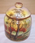 Hand Painted Noritake Tea/Tobacco Jar - Tree's