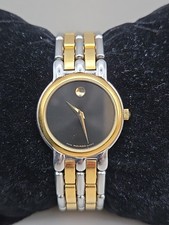 Orologio da donna Movado Museum 23 mm quadrante nero bicolore quarzo svizzero