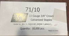 Upholstery Staples - 3/8" crown Galvanized 10,000ct