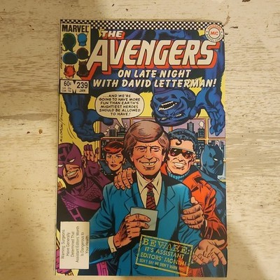 Marvel Comics The Avengers #239 (1984) Late Night with David Letterman