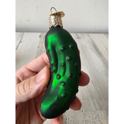 OWC old world pickle cucumber vegetable glass ornament Xmas tree