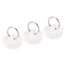 uxcell Rubber Sink Plug, White Drain Stopper Fit 1-1/8" to 1-3/16",