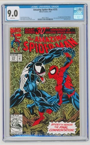 Amazing Spider-Man #375 CGC 9.0 VF/NM W Pages Holo-Grafx Cover