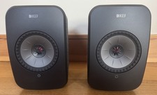 KEF LSX Active Hi-Res Wireless Speakers - Black - Boxed with Cables