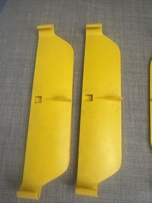 Plastic Mounting Clips   Universal Yellow Snap In Brackets Set of 4