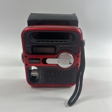 L.L. Bean Eton Solarlink Red Radio FR-360 Flashlight Headphone Jack Charger