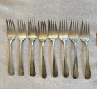 S Kirk & Co Sterling Silver Salad Forks Lot of 8 Old Maryland Plain
