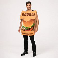 Double Cheeseburger Food Funny Tabard Tunic Adult Costume