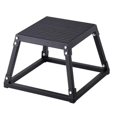 VEVOR 12" Plyometric Jump Box Fitness Exercise Plyo Box Step Cross Black