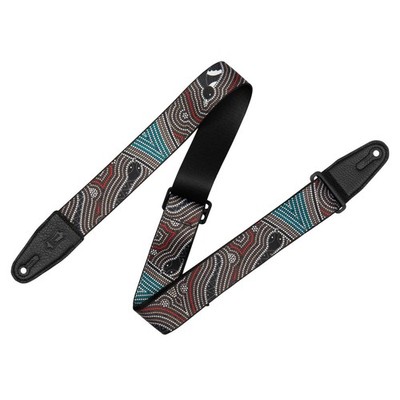 Levys Down Under Poly Gitarrengurt, Vogel- und Schlangenmuster (NEU)