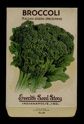 1940's BROCCOLI ITALIAN GR LITHO SEED PACKET- EVERITT'S SEED ...
