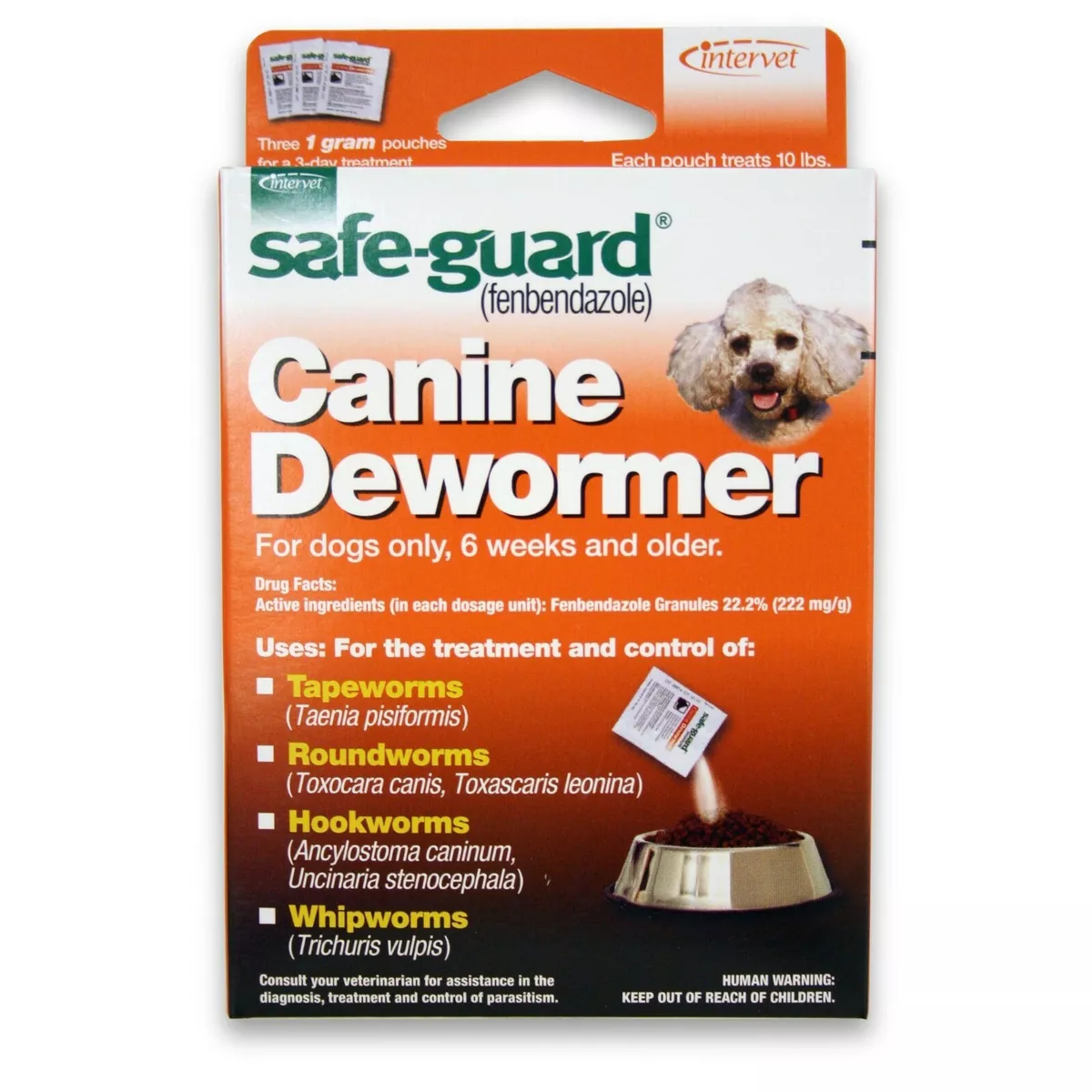 Safe Guard Canine Dewormer Dog Roundworm Hookworm Tapeworm