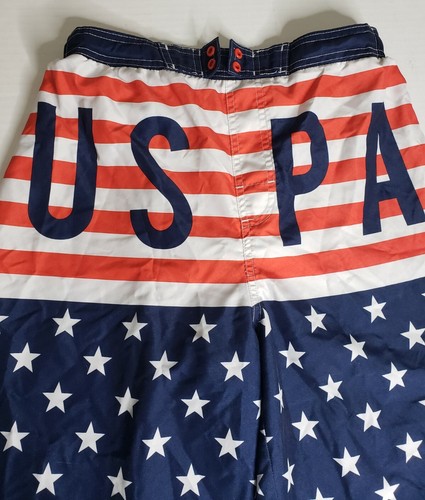 US Polo Assn American Flag Swim Trunks Board Shorts Size youth Large XL 18-20 - Picture 2 of 12