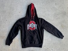 Ohio State Hoodie Black w Stitched Lettering Women Small Colosseum