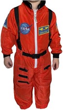 NASA Astronaut Commander Kids Size 2-3 Orange Spacesuit Halloween Outfit