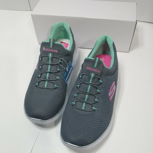 Skechers Damengröße 9 Memory Foam Summits 12980 grau/grün gebraucht, in einwandfreiem Zustand - Bild 5 von 9