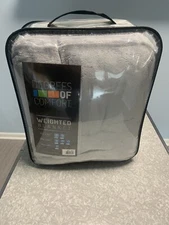 Degrees Of Comfort Weighted Blanket 48 X 72 12 lbs Gray Powered By Coolmax NEW