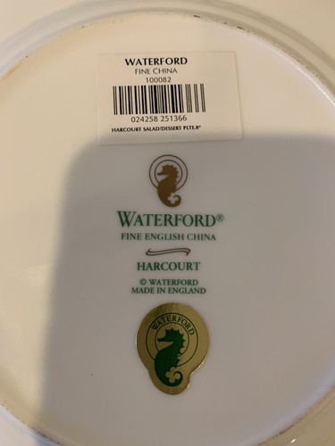 4 Waterford Harcourt Gold Trim China Bread and Butter Plates - Picture 2 of 3