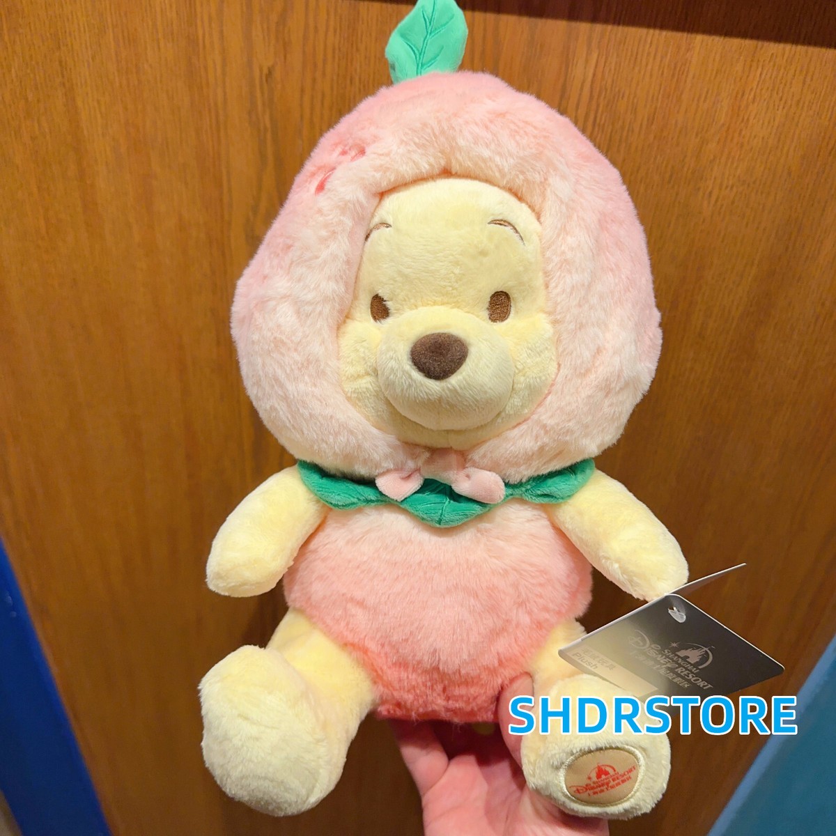Disney authentic 2024 winnie the pooh peach small plush 9inches