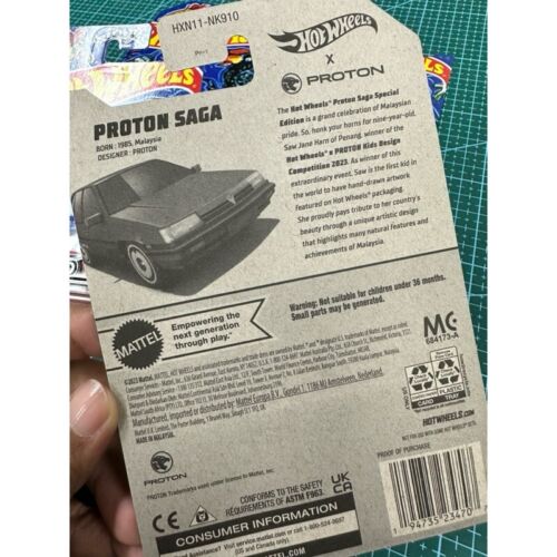 2024 Mattel Malaysia Special Edition "Proton Saga" Autos Hot Wheels Vogel Karten - Bild 4 von 6