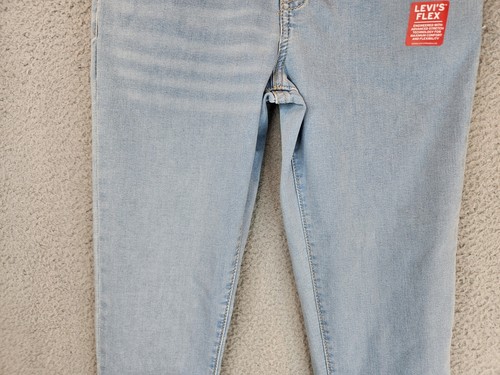 Levi's Jeans Girls Sz 16-R 711 Skinny Stretch Adjustable Waist Band Light Wash - Picture 3 of 12
