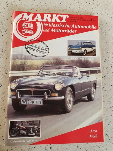 Oldtimer Markt 5/86 Ford Barock Taunus Arco MG B griechische Motorräder