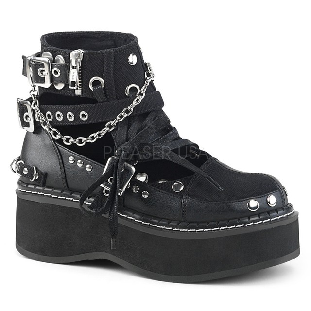 demonia buckle boots