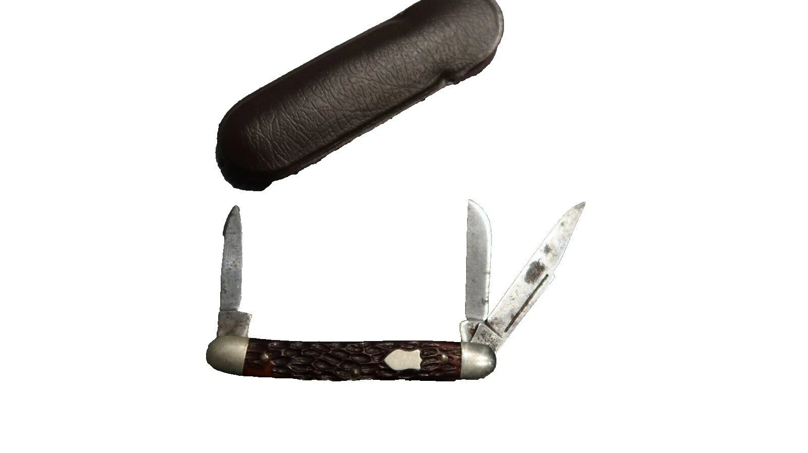 Schrade Black Pocketknife Collectible Vintage Folding Knives