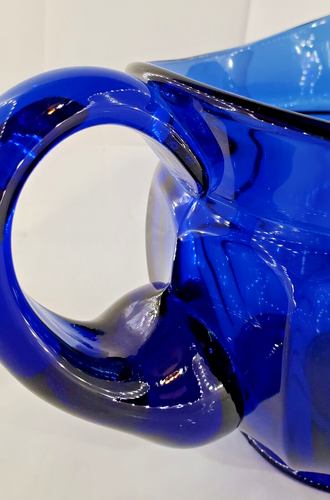 Vintage Old Williamsburg Ohio Imperial Glass Cobalt Blue 42oz Beverage Pitcher - Picture 15 of 24