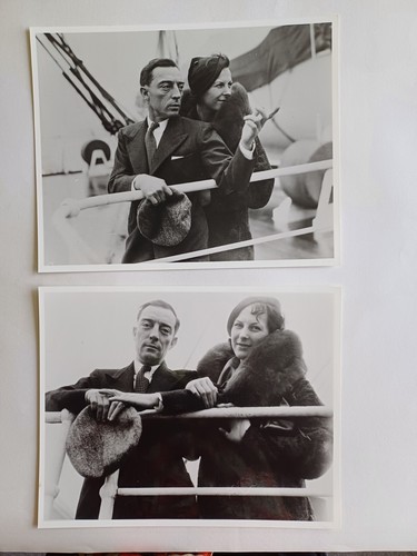 Buster Keaton with Mae Scriven Set of 2 Photo Photographs 8x10