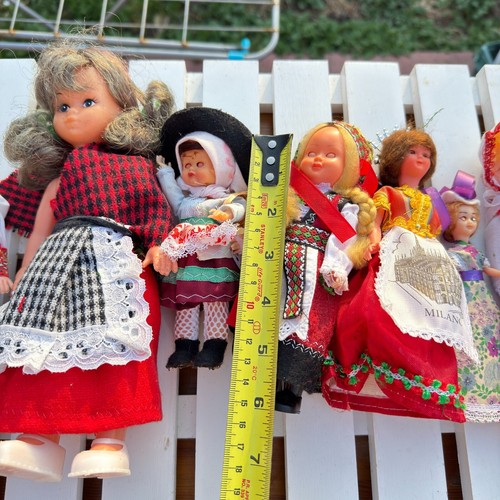 VINTAGE INTERNATIONAL COSTUME DOLLS JOB LOT X7 FOLK OUTFITS SOUVENIR MILANO ISLE - Picture 8 of 10