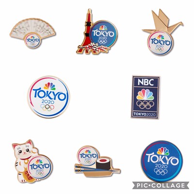 01 o5ueg589 2020 Tokyo Olympics Tinplate Brooches Pin Badge Button Pin Accessories for Clothes Hat Backpack Decoration