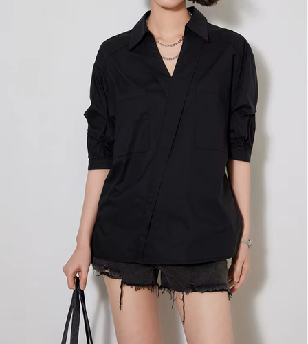 Women Blouse Clothes Wear Girls Casual Shirt Office Fromal Business Top Clothing - Picture 23 of 23